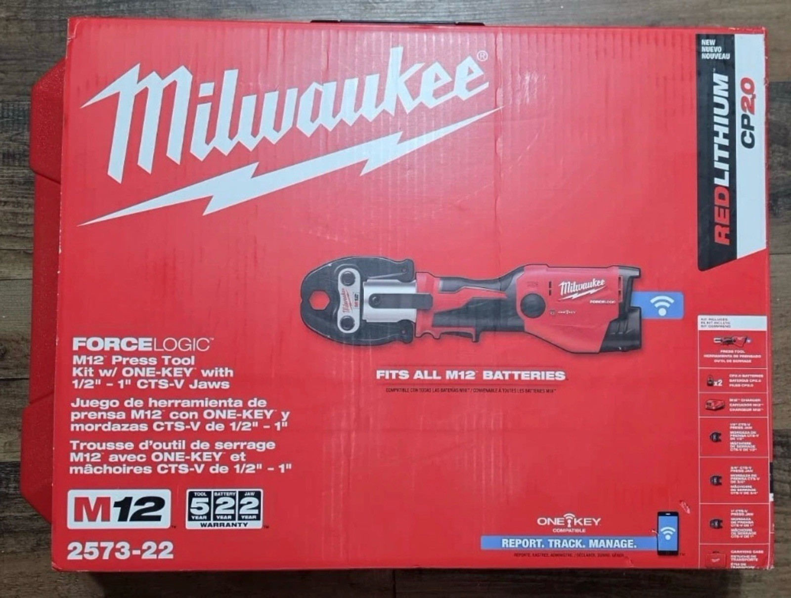 Milwaukee M12 2573-22 FORCE LOGIC Press Tool Kit with ONEKEY