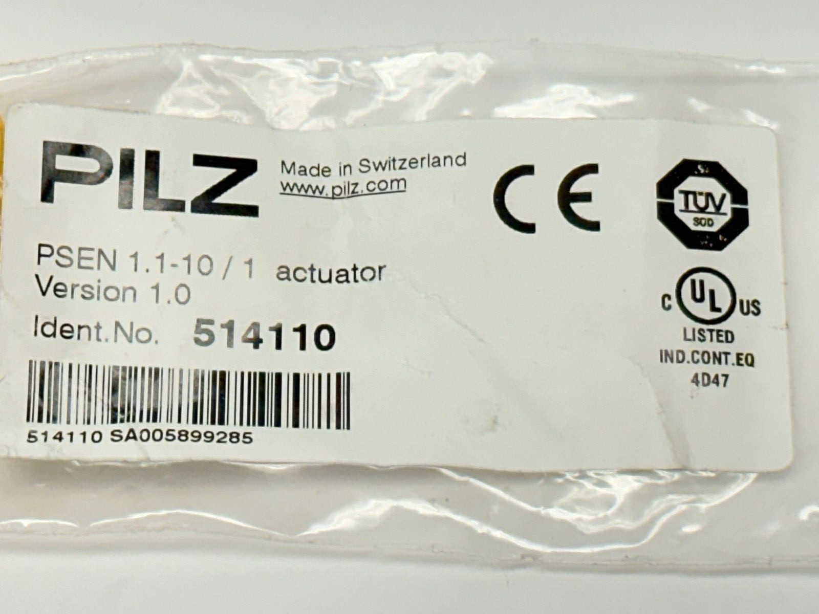 Pilz PSEN 1.1-10/1 Version 1.0 Actuator Magnetic Safety Switch 514110