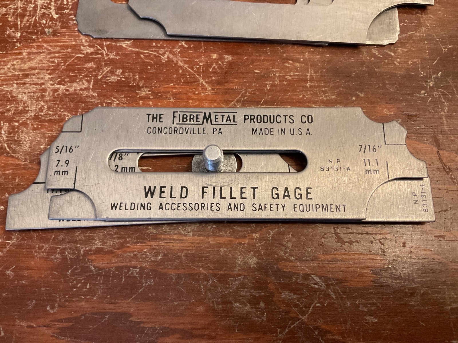 The Fibre Metal Products Co Weld Fillet Gage 7pc Welding Gauge – Made in USA