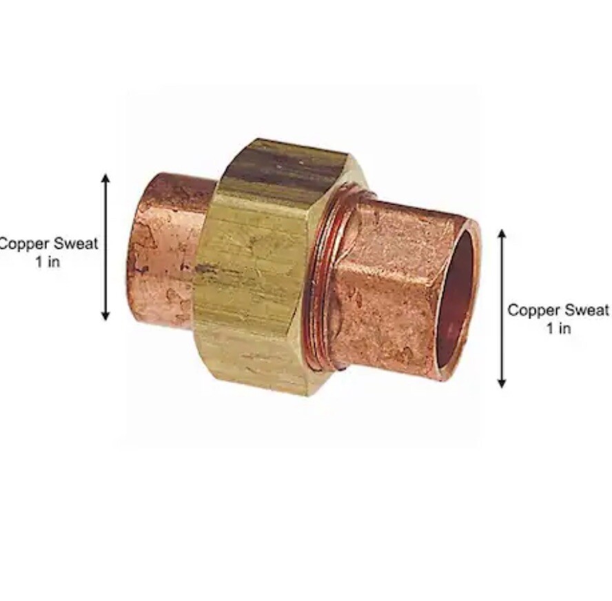 EVERBILT C633W Union Cup x Cup 1” Copper Pressure Fitting, Model: # C633WHD1