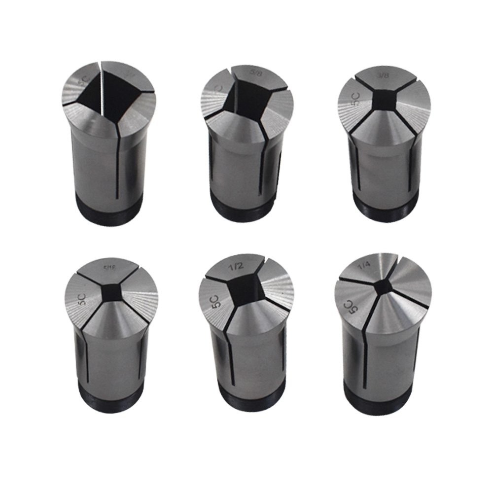 6 Pack 5C Square Collet Set 1/4″,5/16″,3/8″,1/2″,5/8″,3/4″