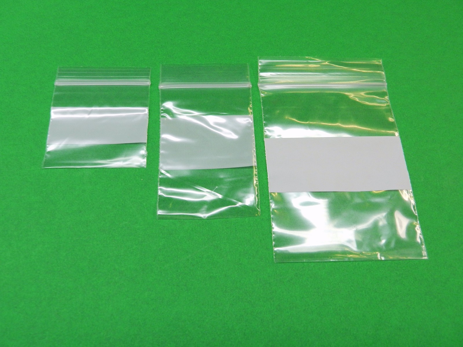 300 Bags Reclosable 2 Mil White Block Poly 2×2 2×3 3×4 -100 Each Zip Top Seal