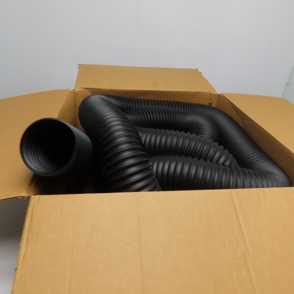Flexaust 8731040000 T-7 4″ Medium Weight Black Thermoplastic Rubber Hose 25′