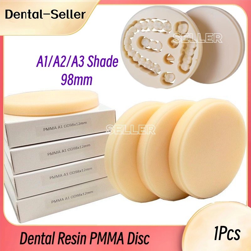 PMMA Blocks Disc Multilayer Dental Resin Round Material A1/A2/A3 Shade 98mmx16mm