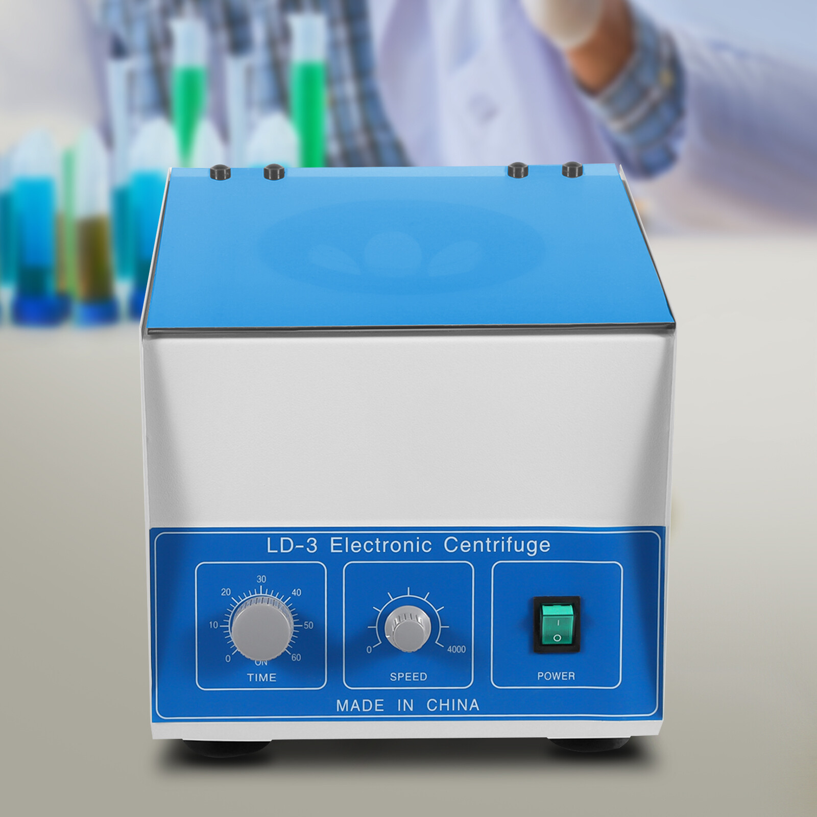 6*50ml LD-3 Electric Benchtop Centrifuge Lab Medical Practice Machine 4000rpm US