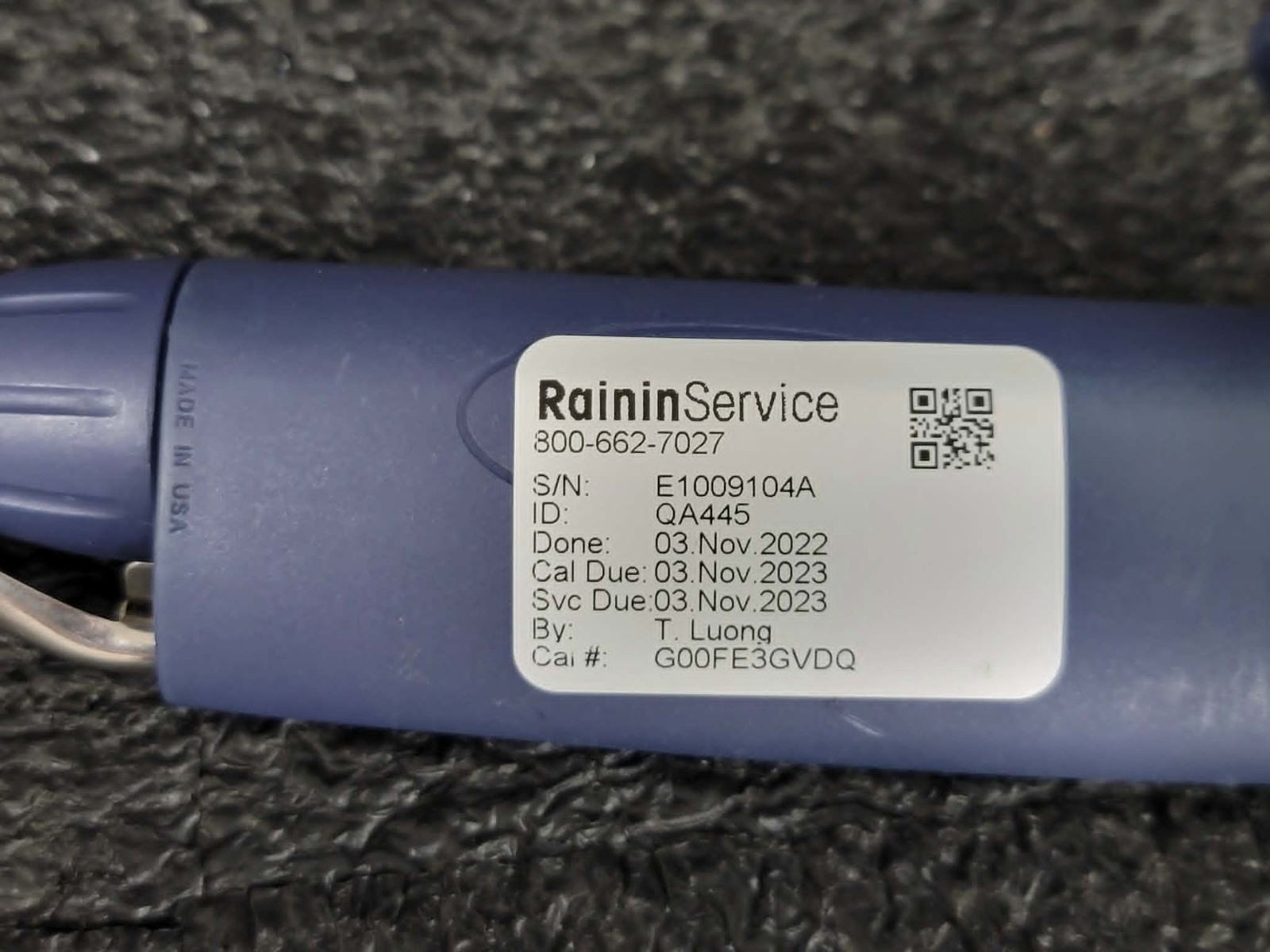Rainin Pipet-Lite L-1000 LTS 100µL-1mL Manual Single-Channel Micropipette