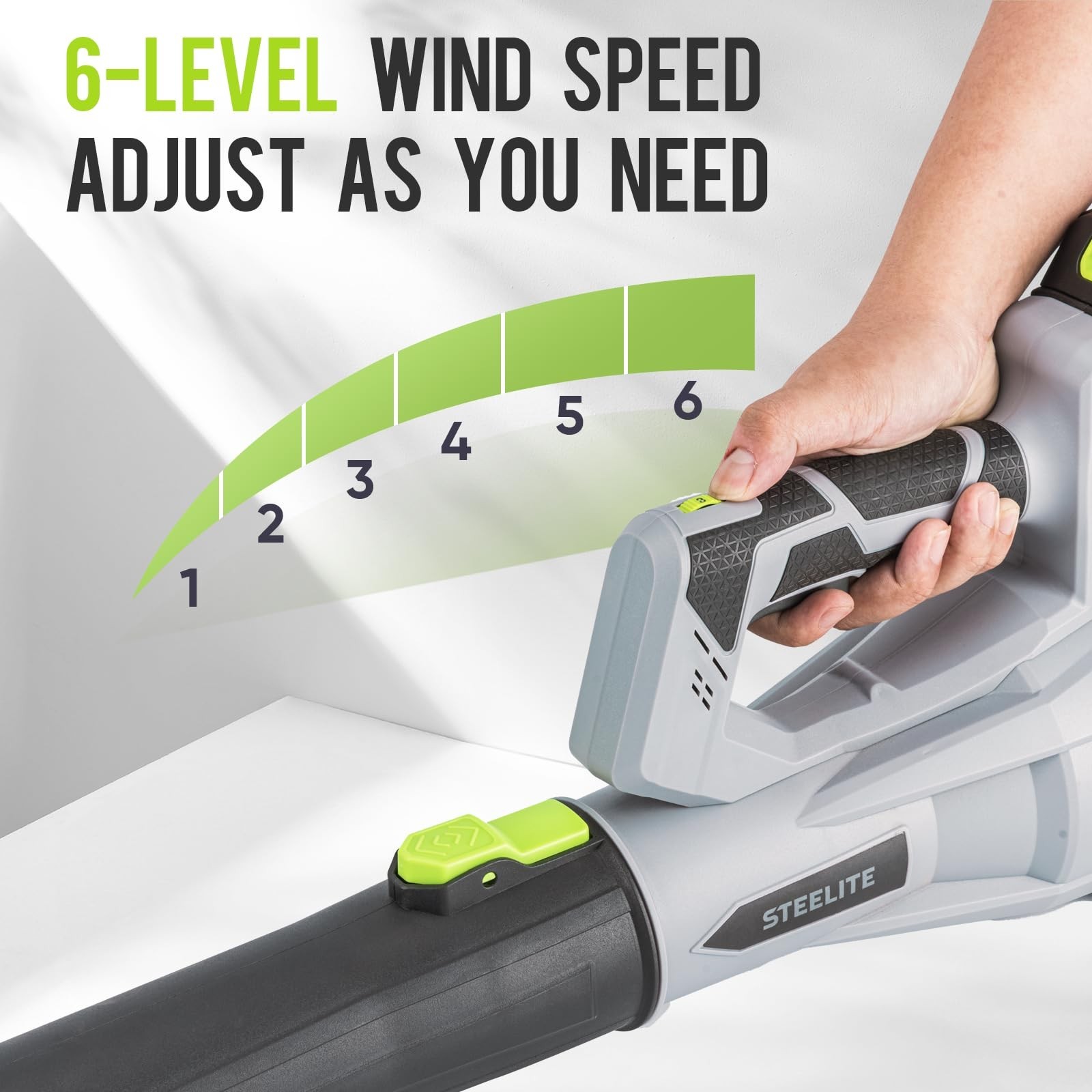 STEELITE 21V Cordless Leaf Blower, 150 MPH 600 CFM High-Performance Airflow, …