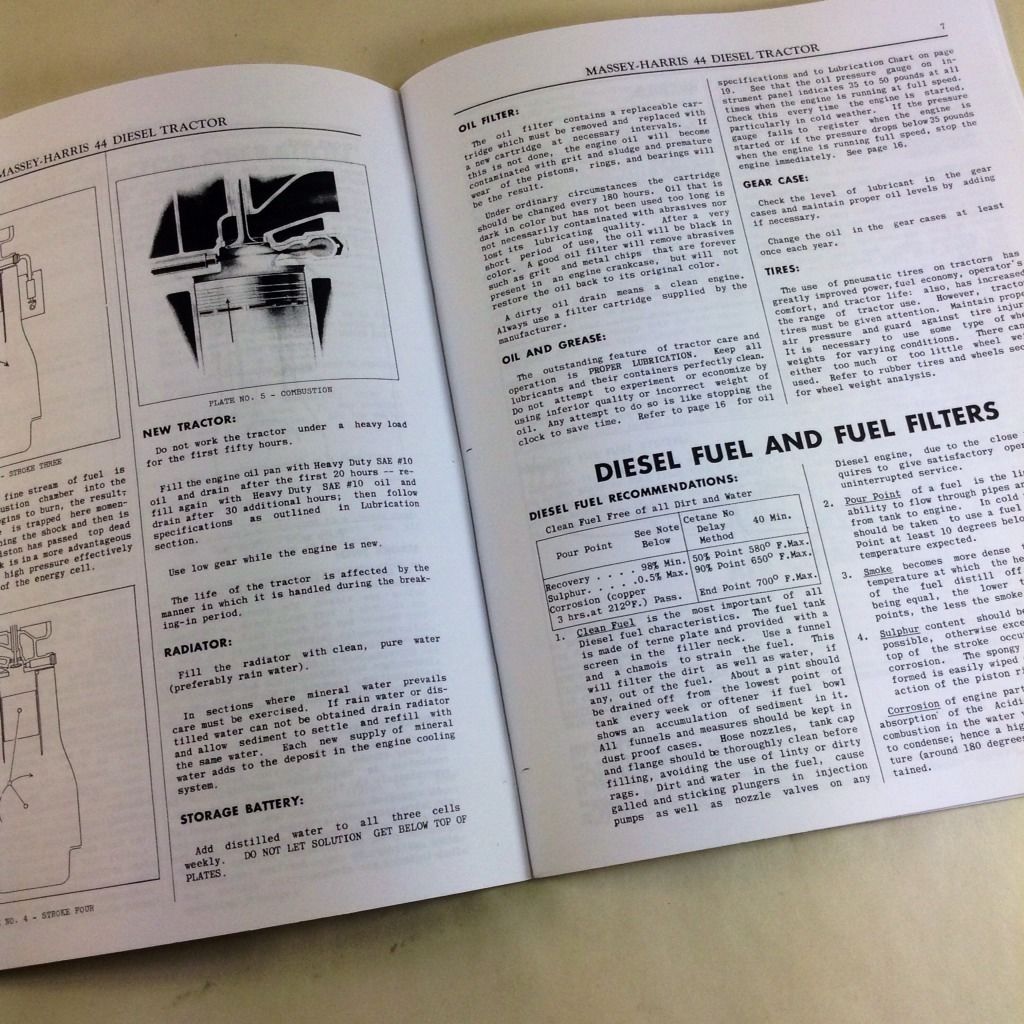 Massey Harris 44 Diesel Tractor Service Repair Parts Owners Operators Manuals