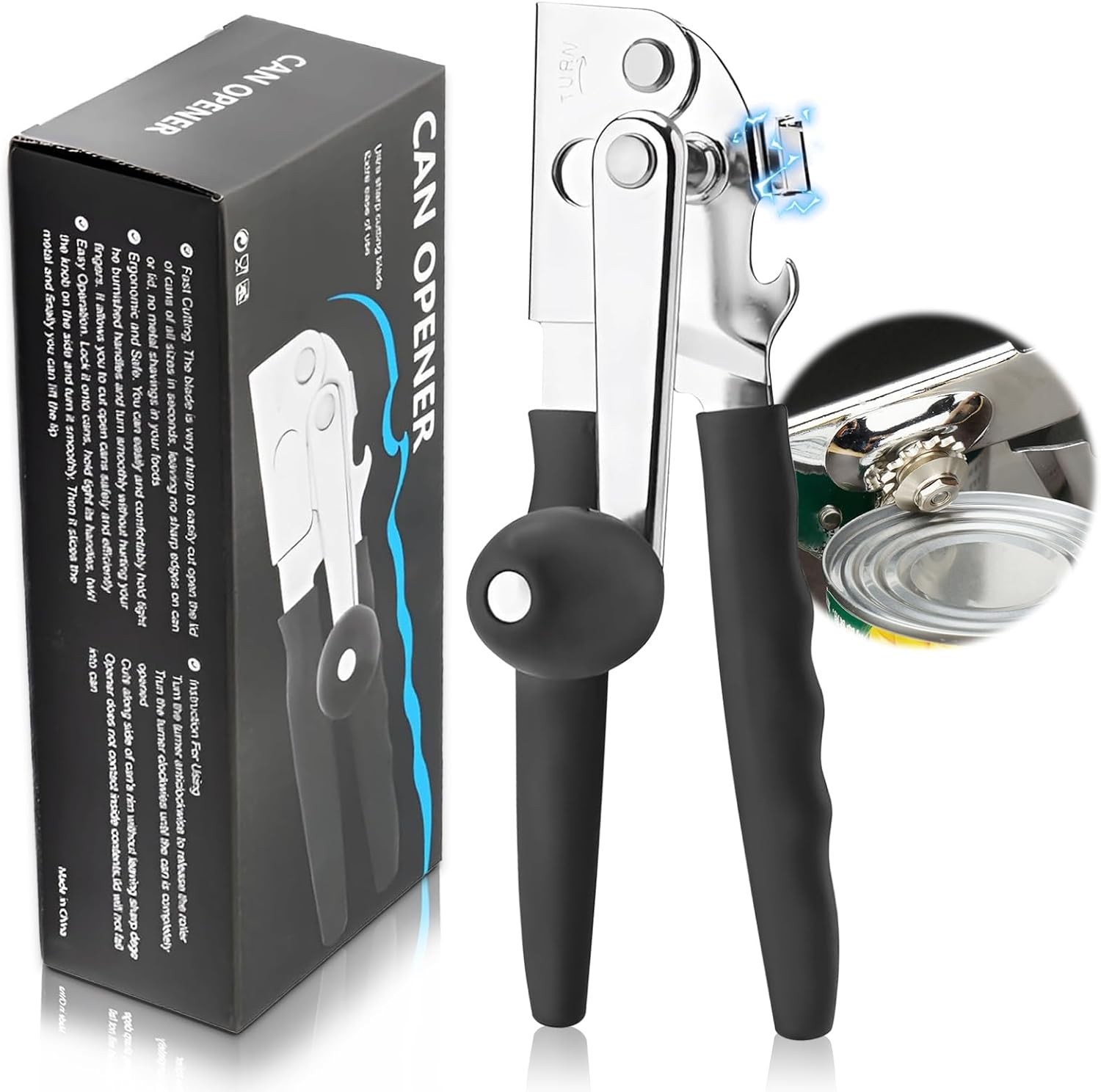 Commercial Heavy Duty Manual Can Opener Stainless Steel for Seniors