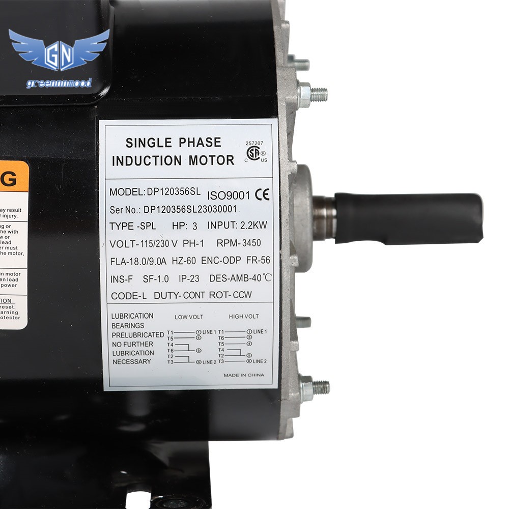 Compressor Duty Electric Motor 3 hp 3450RPM 56 Frame 1 Phase 115-230V 5/8″ Shaft