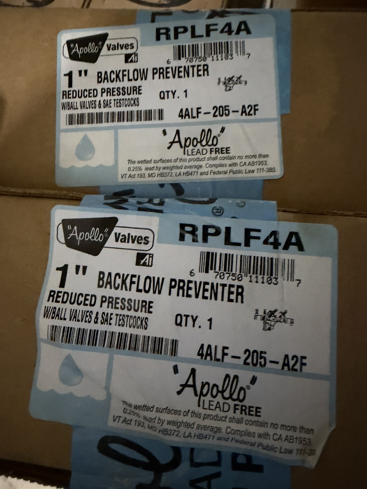 Apollo 4ALF205A2F Reduced Pressure Backflow Preventer