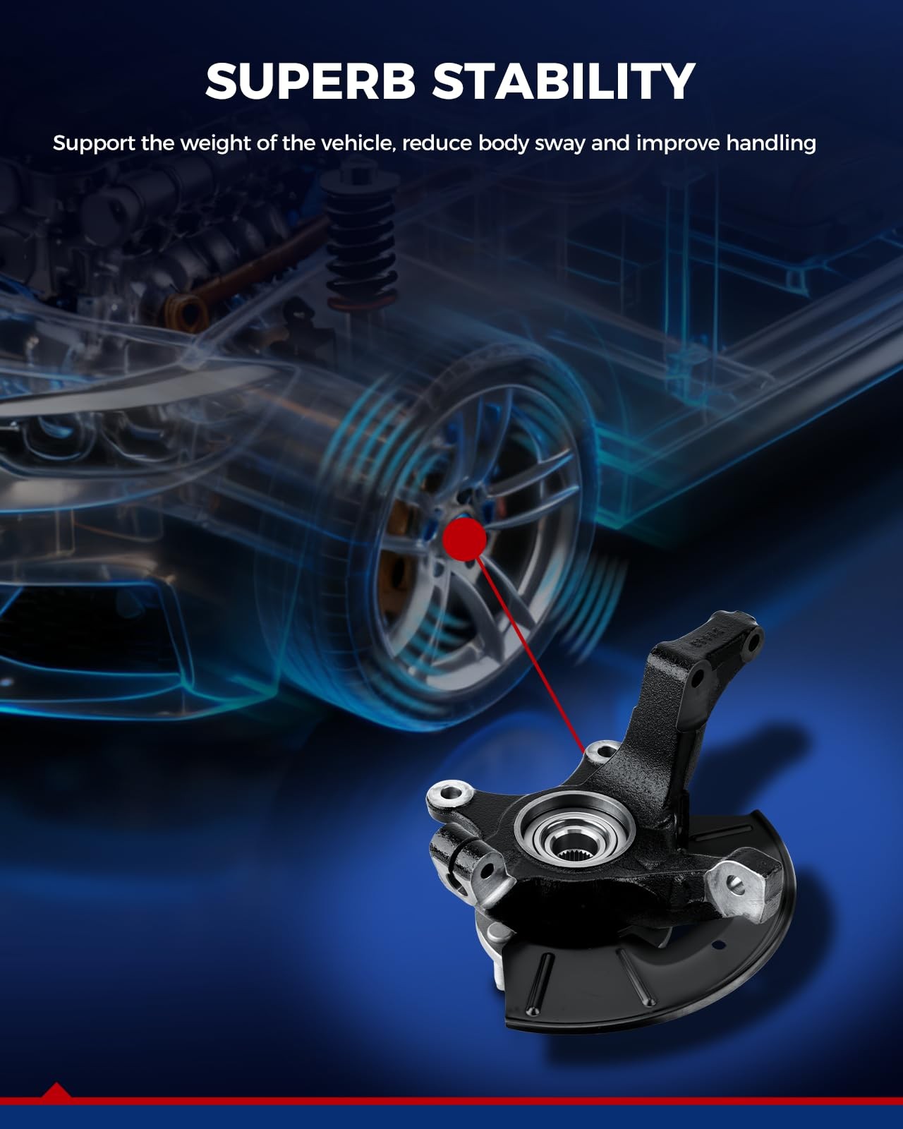 Kax Front Steering Bearing Hub Assembly Fit For 2007-2017 Patriot Compass