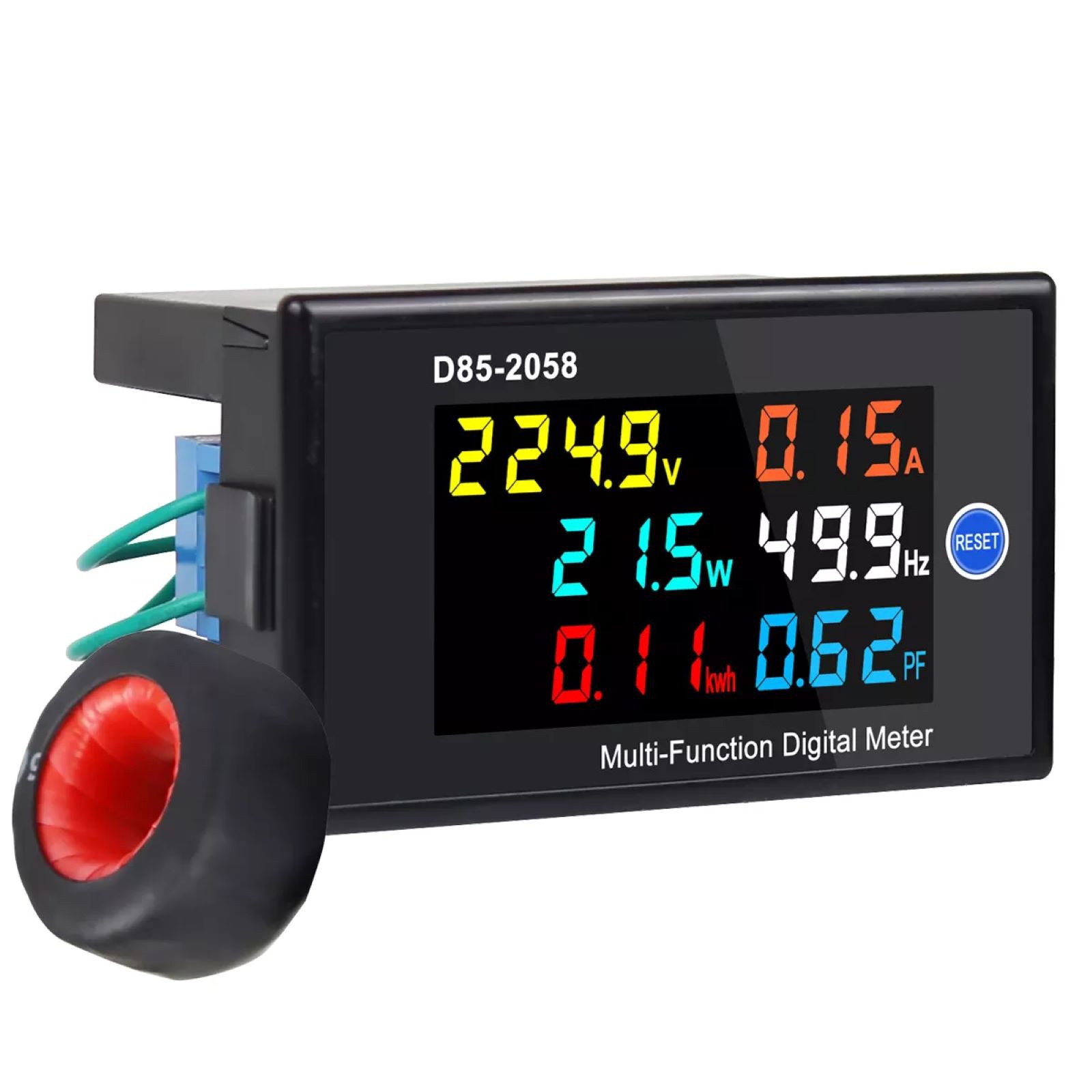 1PCS Digital LCD AC Panel Meter Assembly Kit With 0.00-1.00PF Power factor