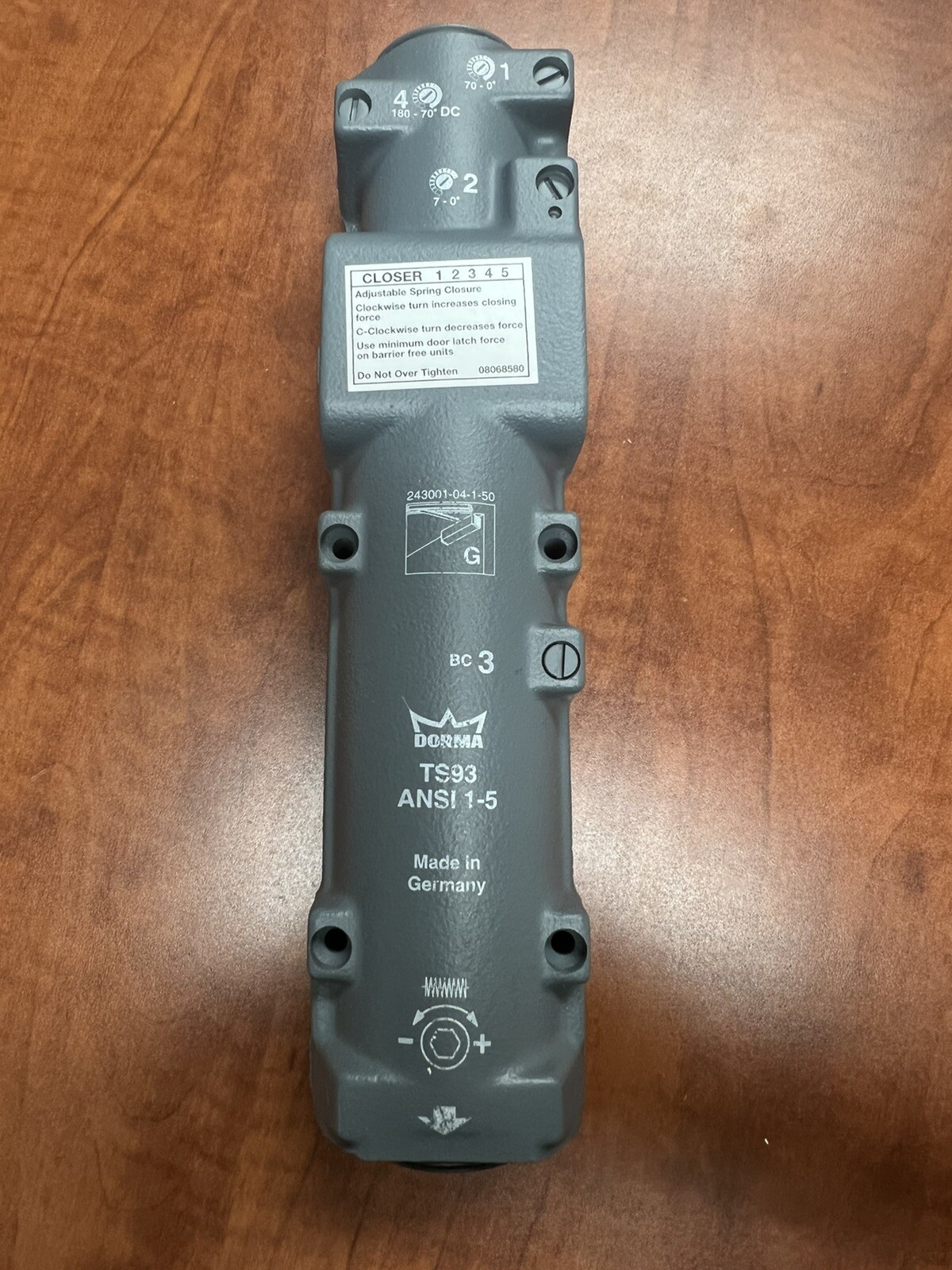 Dorma Commercial Hydraulic Cam Action Door Closer TS9315 STH CONT SN3 630 US32D