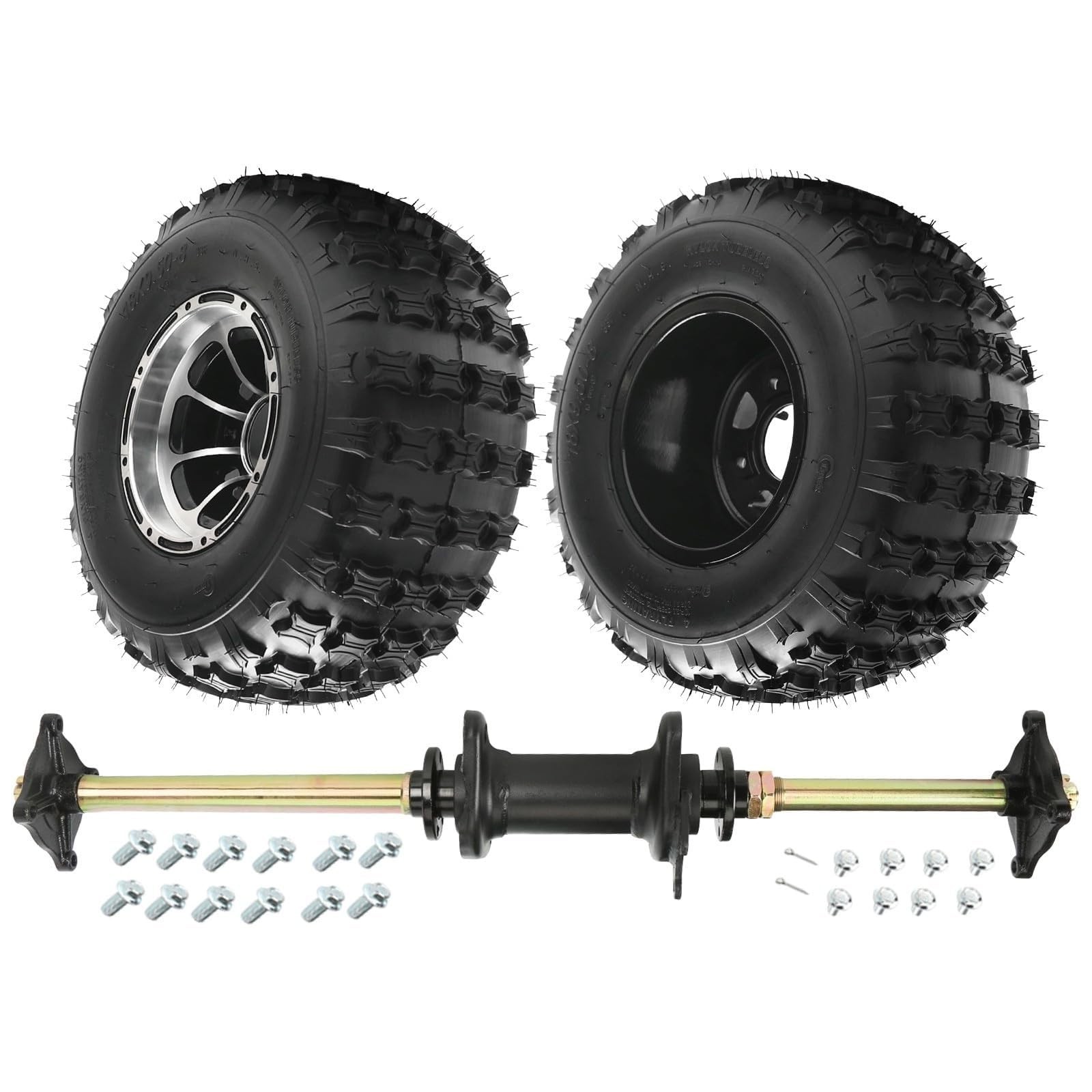 32 Rear Axle Kit DIY ATV Quad Go Kart Drift Trike 18×9.5-8 Wheels Tubeless Tires
