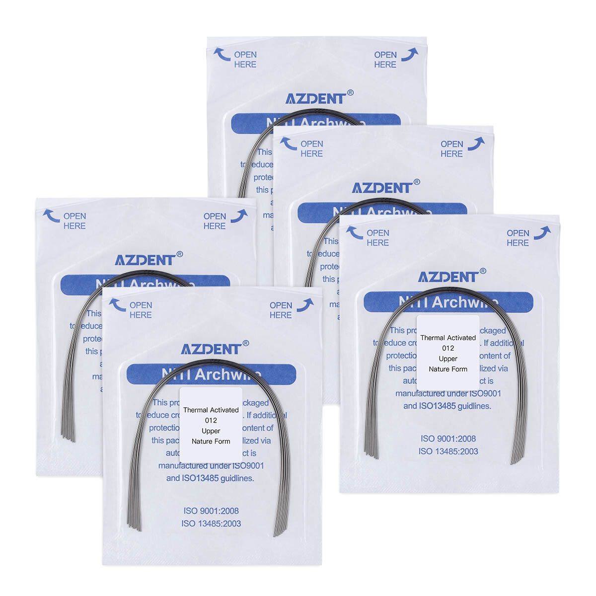 Dental Orthodontics Heat Thermal Activated Niti Arch Wire Ovoid/Nature AZDENT