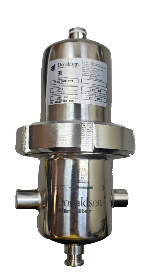 Donaldson 1C075051-63 Filter Housing P-EG 0006 NPT 1.4301 230PSI -13…300*F New