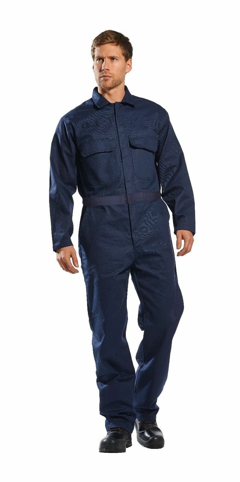 Portwest UFR88 Bizflame 88/12 FR Safety Work Navy Zip Front Coverall ASTM NFPA