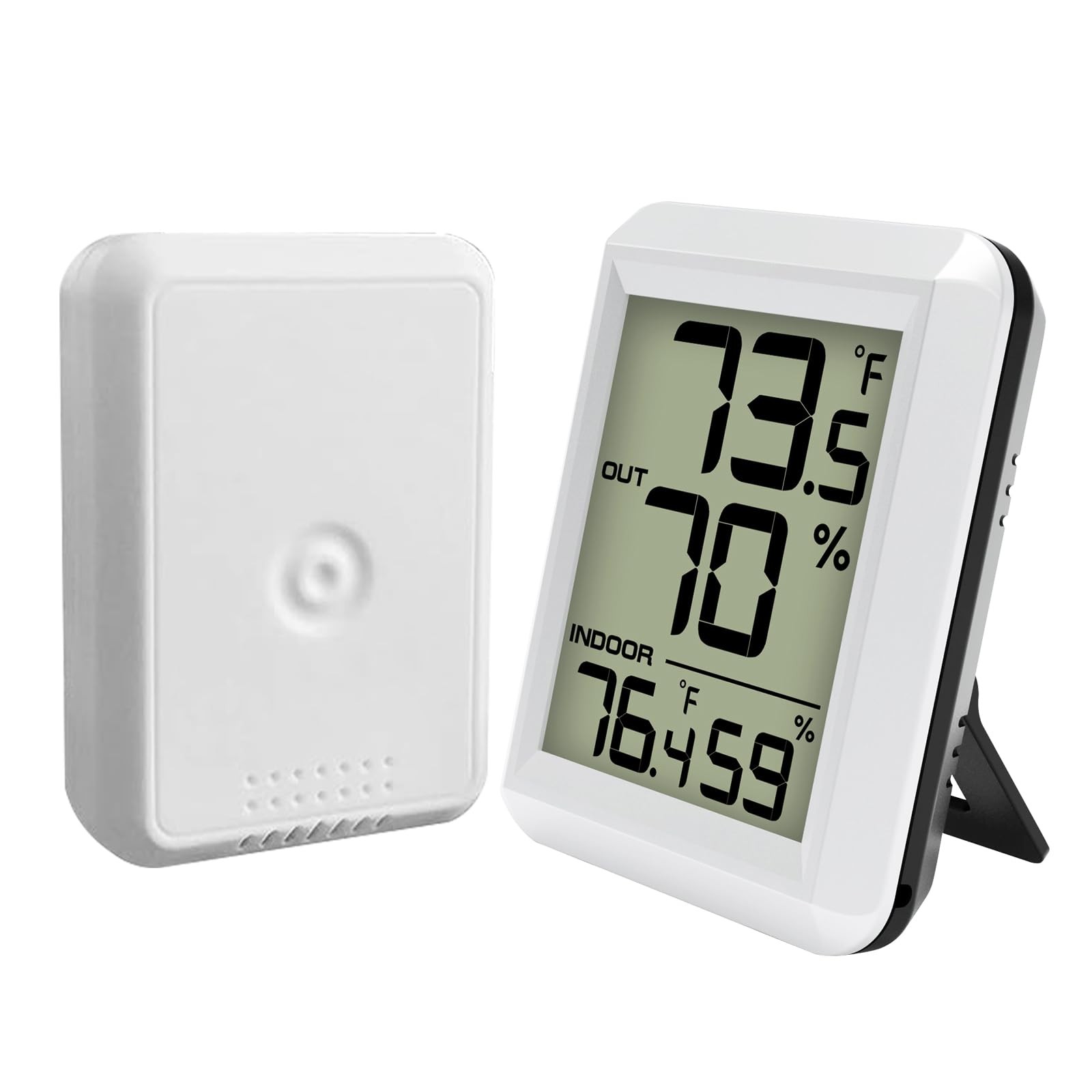 Indoor Outdoor Thermometer Hygrometer Wireless, Digital Temperature Humidity …