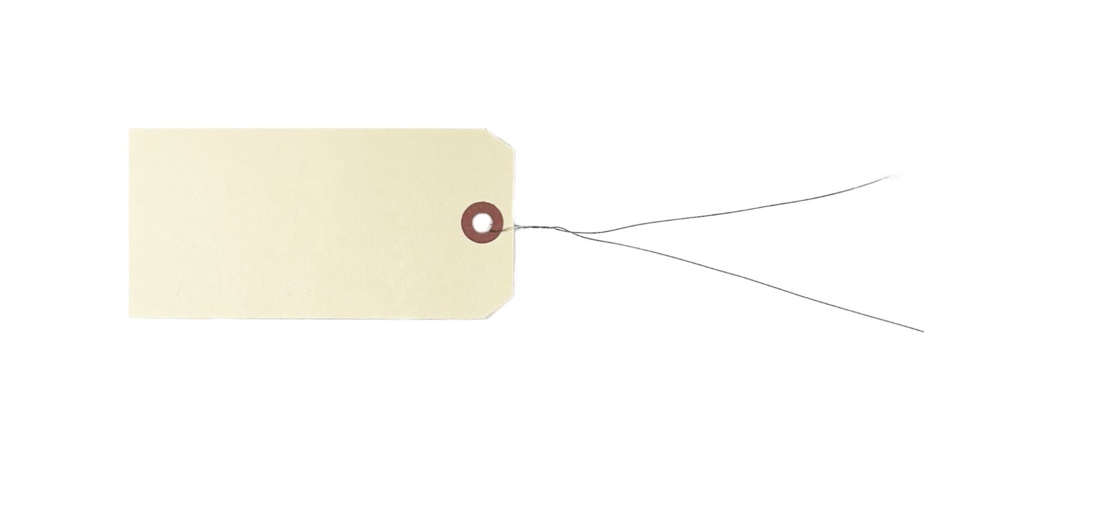100 pcs- 5 1/4″ x 2 5/8″ Size 6 Manila Inventory Pre-Wired Price Tags with Wire