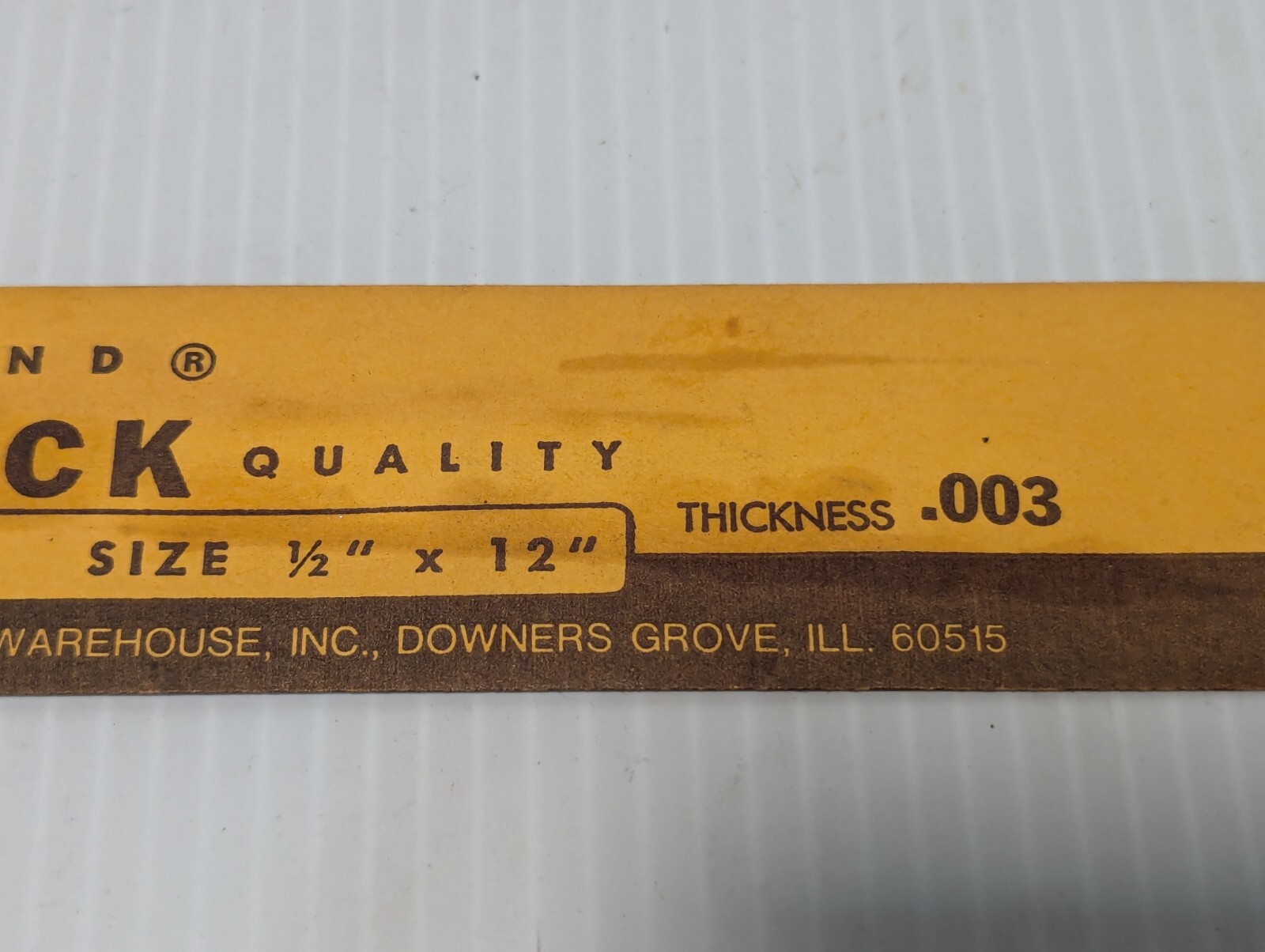 Box of Precision feeler stock, 0.003 thickness, 1/2 inch x 12 inches – Free Ship