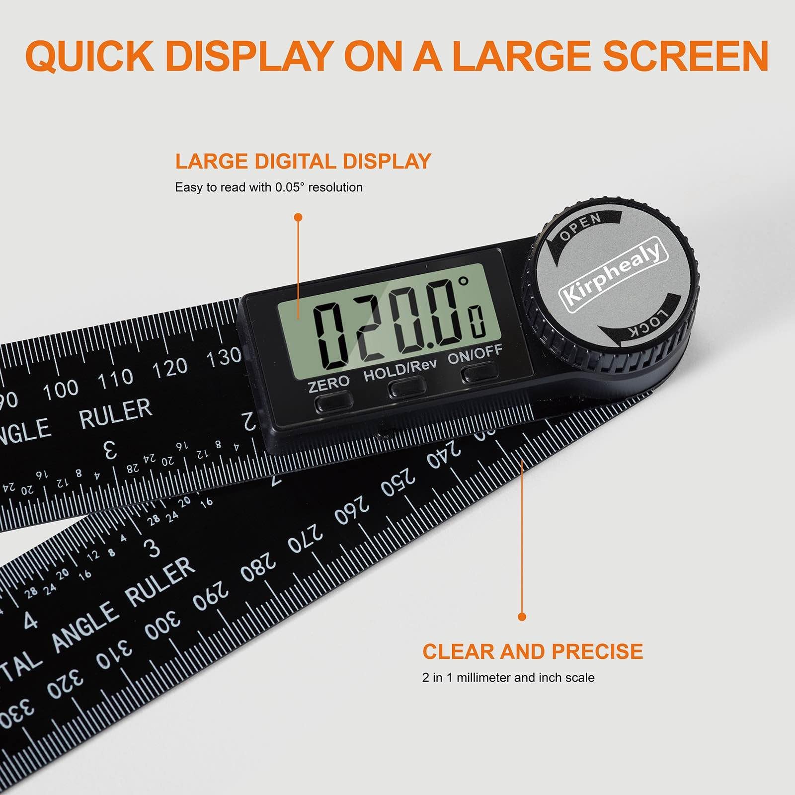 Digital Angle Finder Protractor, 7inch 200mm Measuring Tool