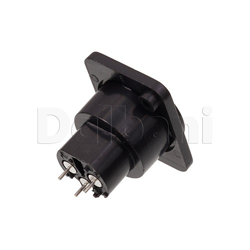 10101510044 XLR Chasis Connector 3 Pin Female Receptacle Black
