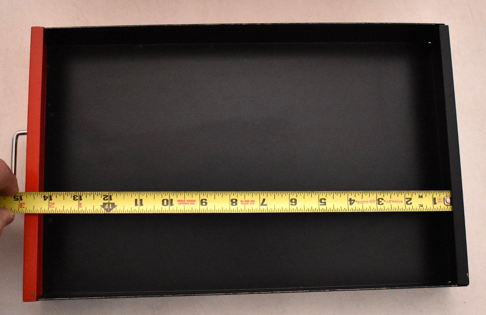 Bisley 5 Drawer Cabinet Inserts Red Metal Exc Cond 15” deep x 13” ht x 11” wide