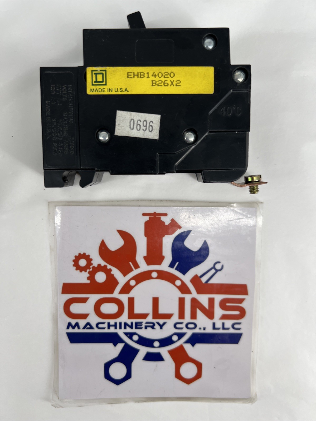 Square D EHB14020 Circuit Breaker, 20A, 1 Pole, 277V, Type EHB, Bolt-On