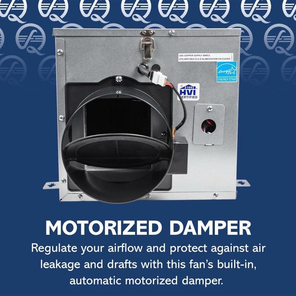 QUF 100X 50/80/100 CFM Wall Ceiling Mount Fresh Air Supply Fan Temp And Humidity