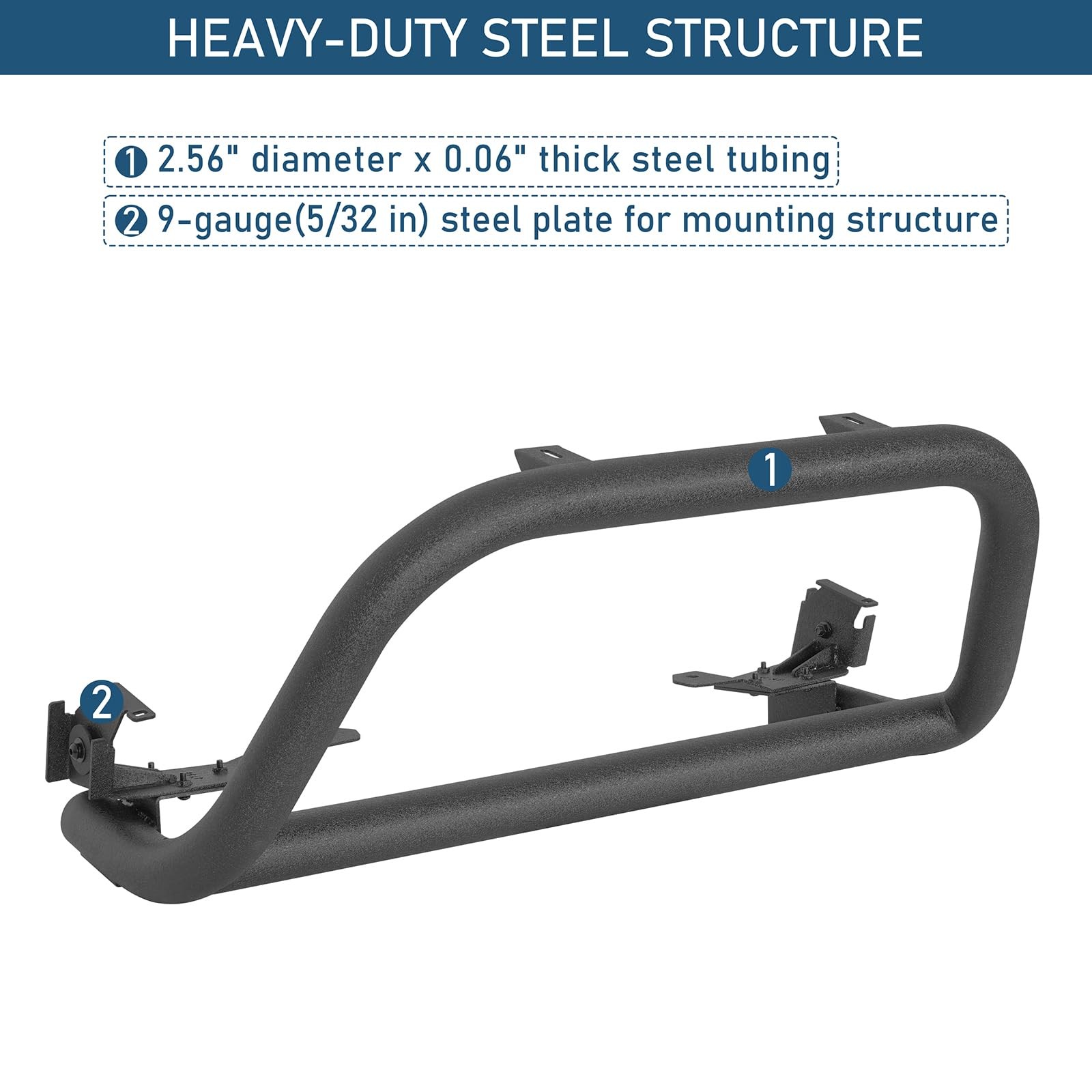Subaru Forester 2014-2018 Front Bumper Bull Bar Off-Road Steel with Light Tabs
