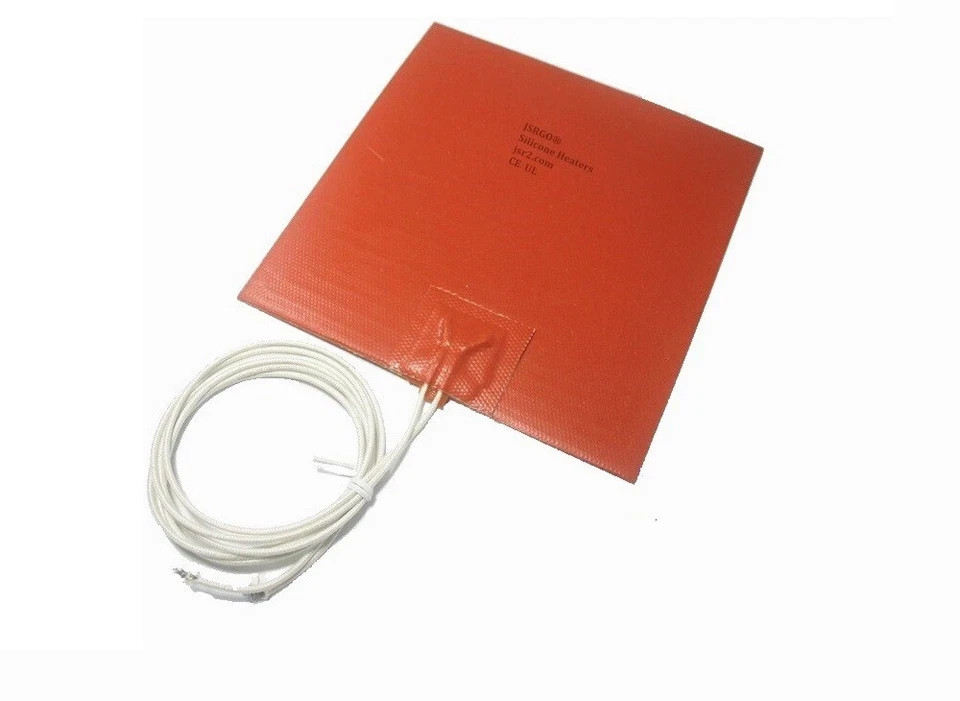 Silicone Heating Pad 4″ X 4″ 100 X 100mm 12V 25w/ PSA Factory Direct Sale JSRGO