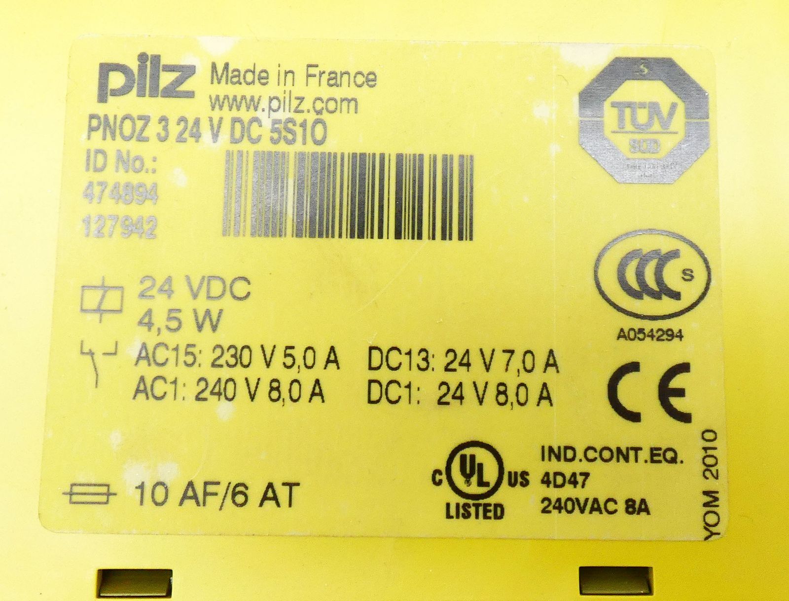 Pilz PNOZ 3 24 V DC 5S1Ö PNOZ324VDC5S1Ö 474894 Safety Switchgear-Unused/Original Packaging
