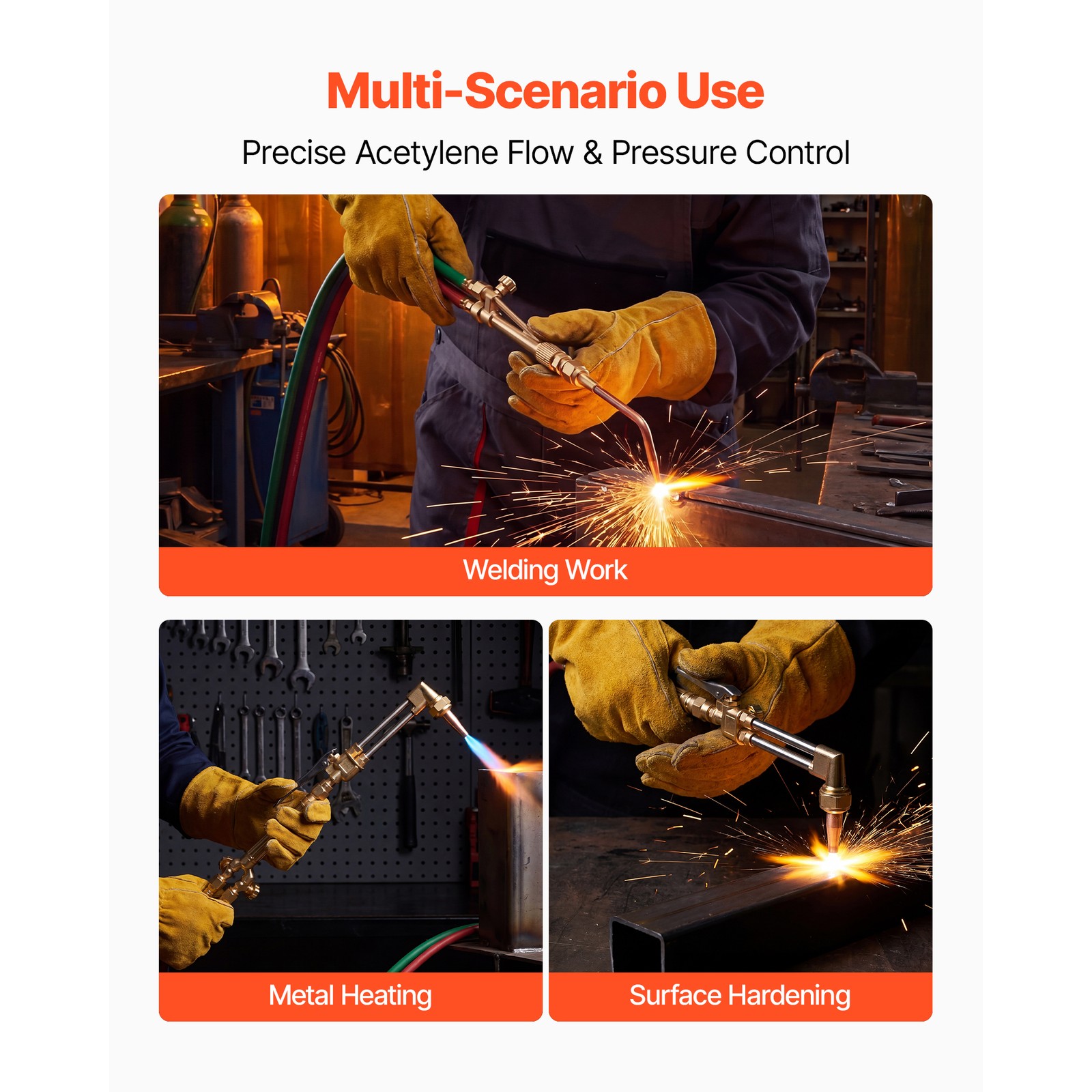 Uimoso Oxygen Acetylene Torch Kit with Check Valves for Welding and Brazing