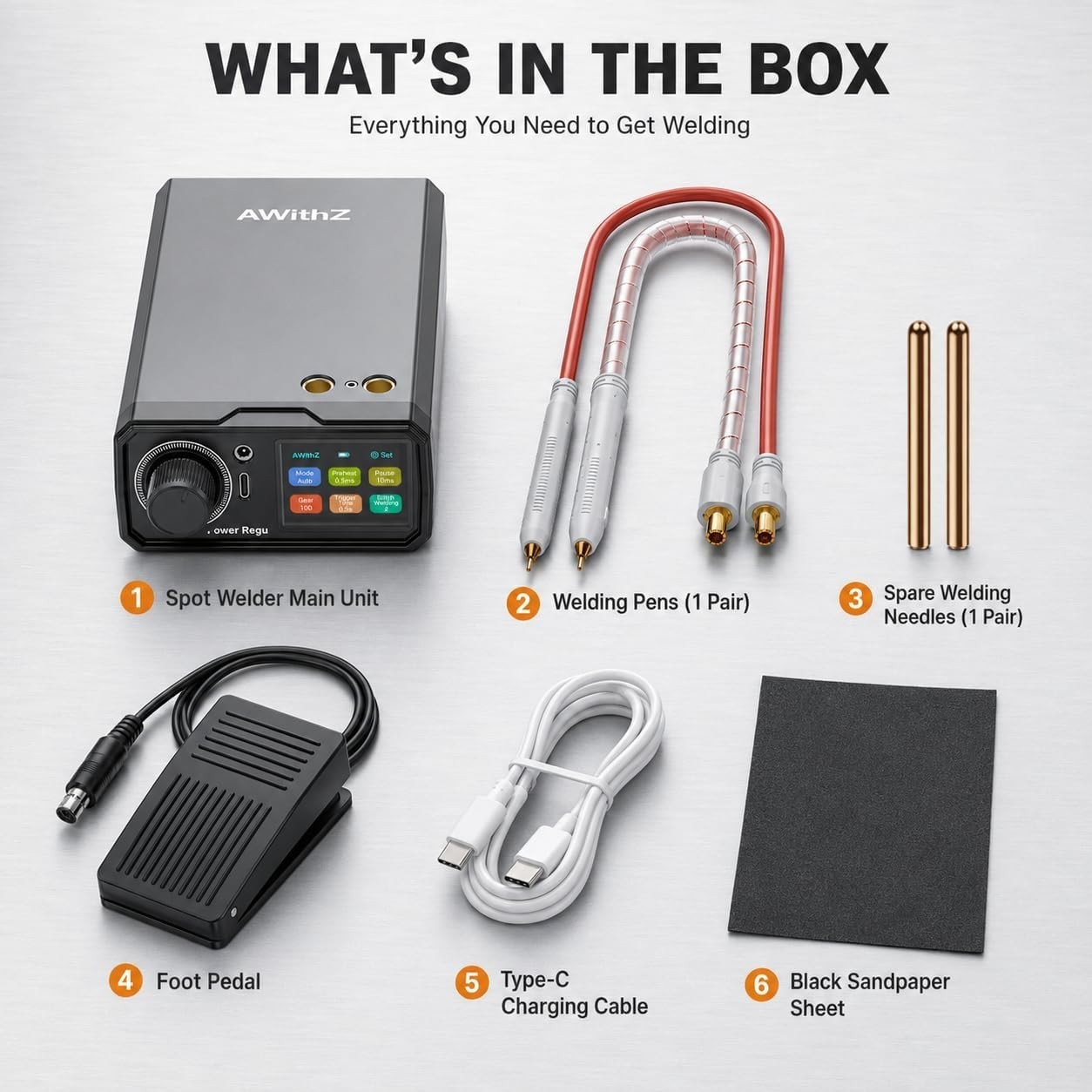 Awithz 10.2KW Spot Welder Portable Pedal Spot Welding Machine for 18650 Battery