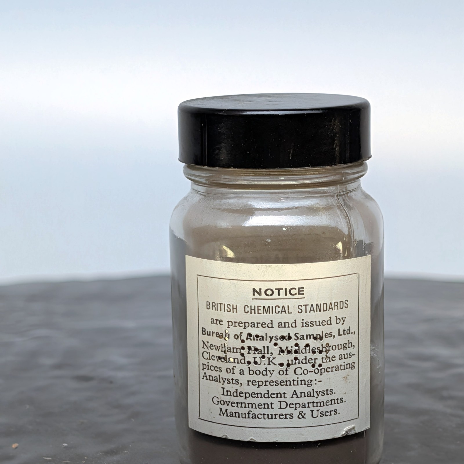 British Chemical Standards 381 Basic Slag+Reference Material Partial Jar â