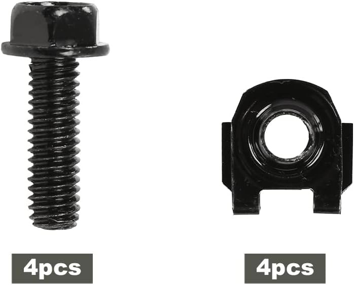 8PCS Black Front Shock Lower A Arm Mounting Bolts & Special U Nuts Hardware 8pcs