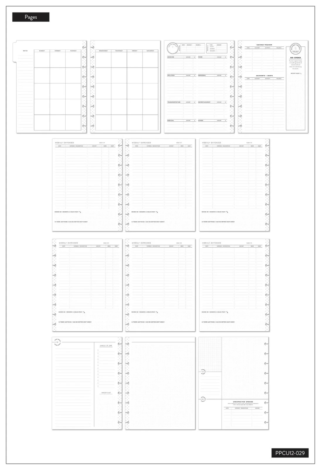The Happy Planner Know Your Worth Budget Classic Planner, Undated 12 Month, New