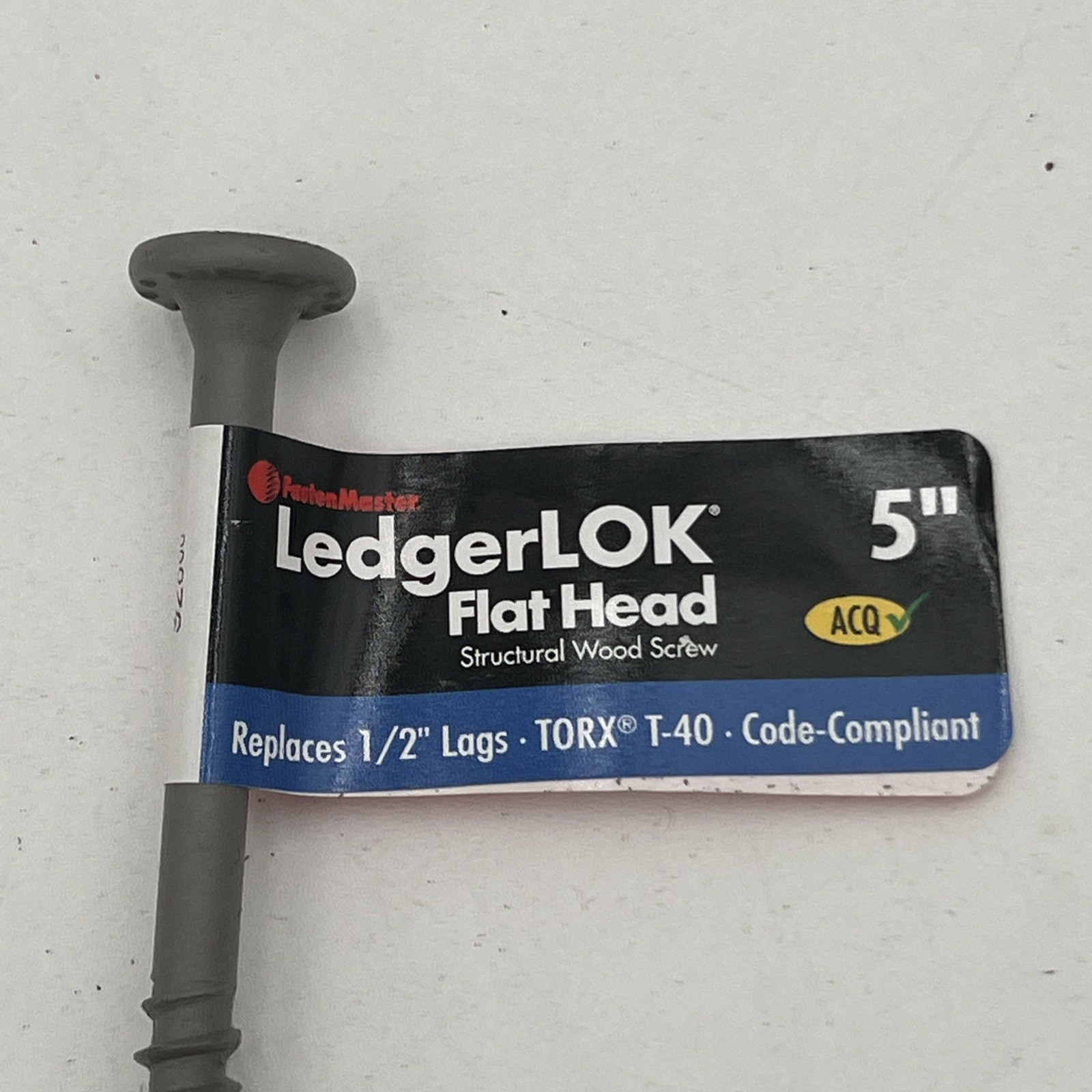 NEW!! 44-Pack FastenMaster LedgerLOK 5” Flat Head Structural Wood Screws