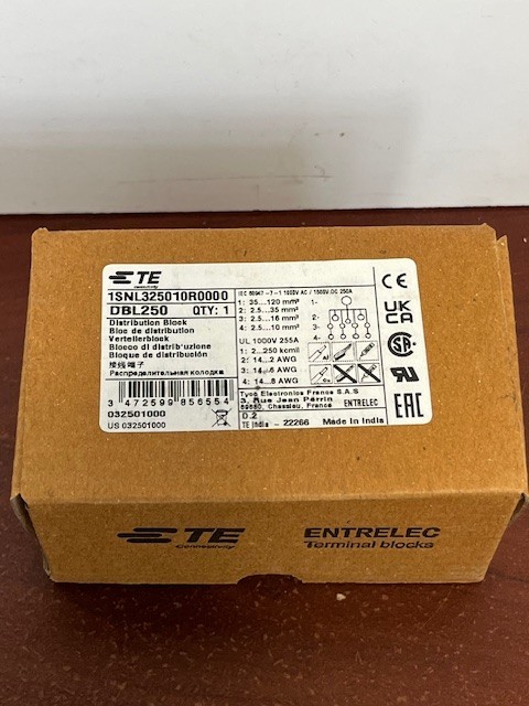 Entrelec ABB/TE Wiring Terminals Accessories DBL250 / 1SNL325010R0000 NEW