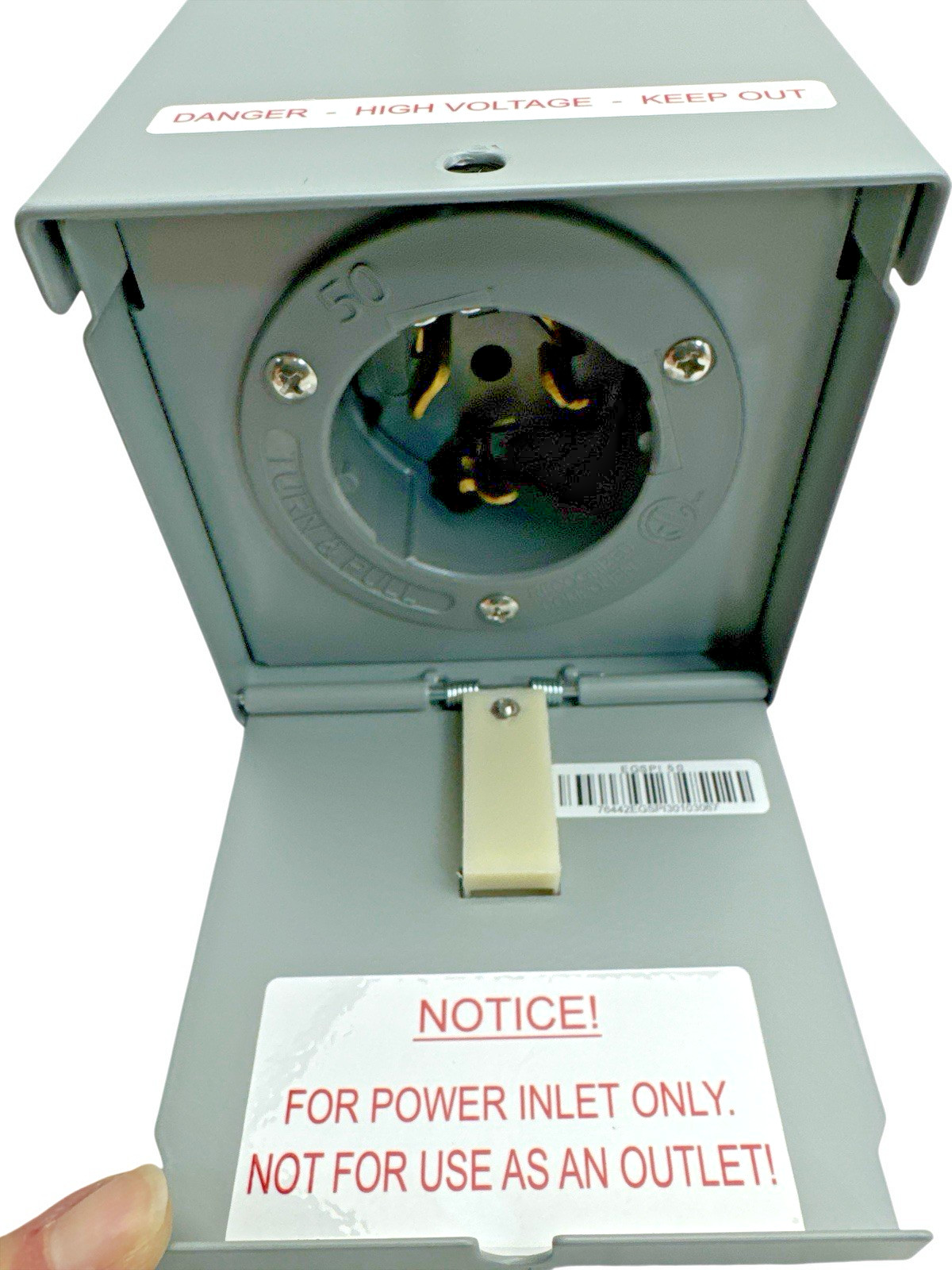 Connecticut Electric 50A Generator Power Inlet Box with Cover EGSPI50 (OB)