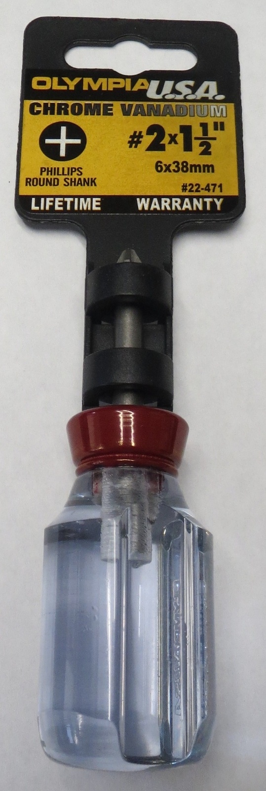 Olympia 22-471 #2 x 1-1/2″ Phillips Round Shank Screwdriver USA