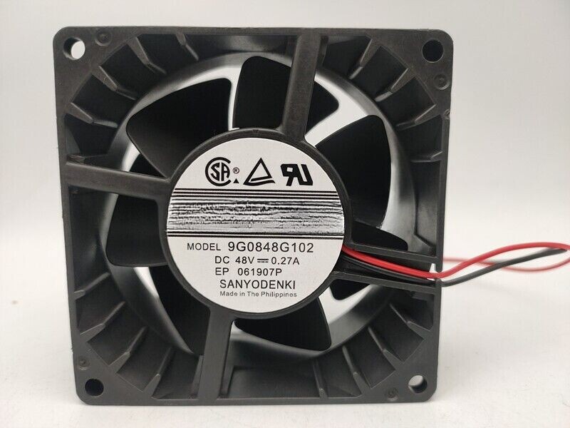 1 PCS SANYO Fan 9G0848G102 DC48V 0.27A 8038 8CM 2 Wire cooling fan
