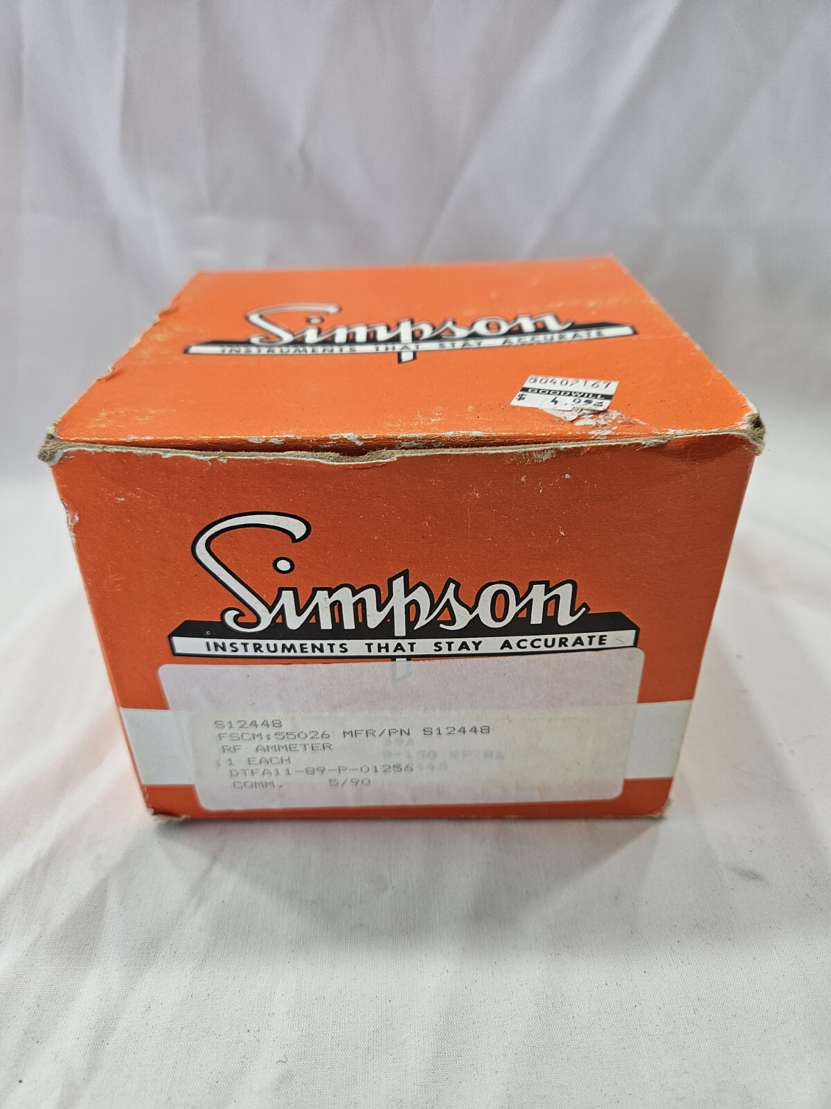 SIMPSON Antenna Impedance Panel Meter NOS In Original Box