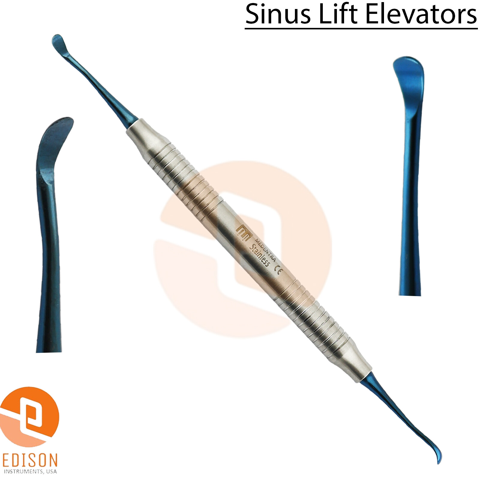 Titanium 5Pcs Dental Sinus Lift Curettes Antralplasty Implant Oral Surgery Inst