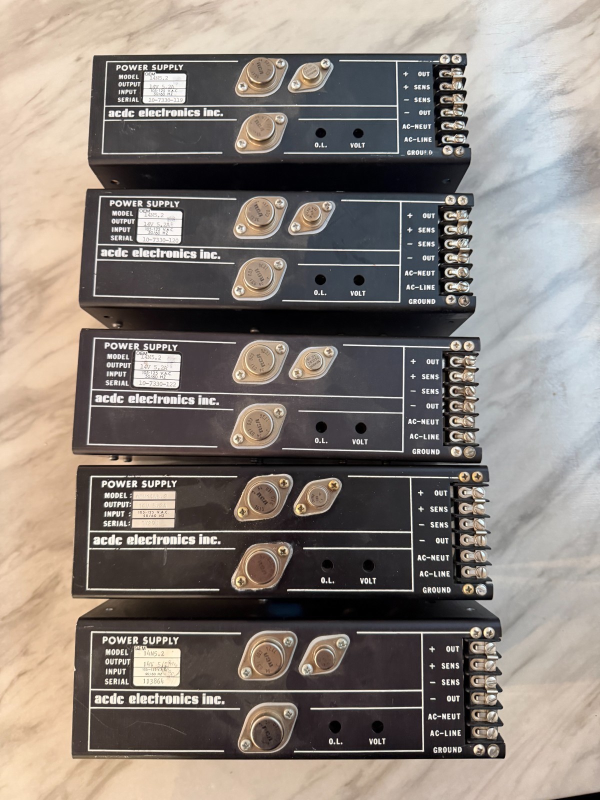 ACDC Electronics 14N5.2 Fixed 14V DC Linear Power Supply OEM Tested Lot of 5