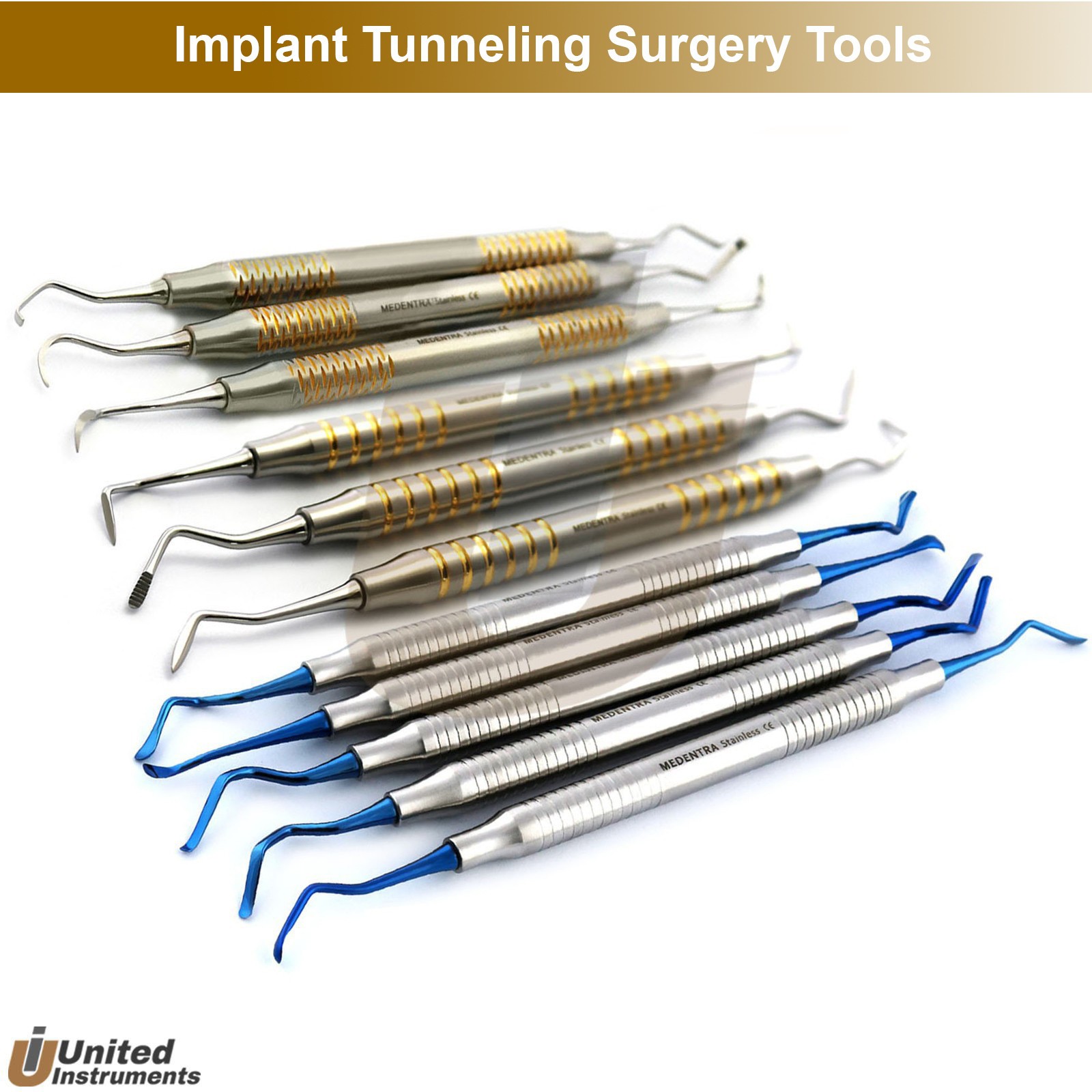 Dental Surgery Orban Knives Goldman Fox File Scaler Tunneling Elevator Curette