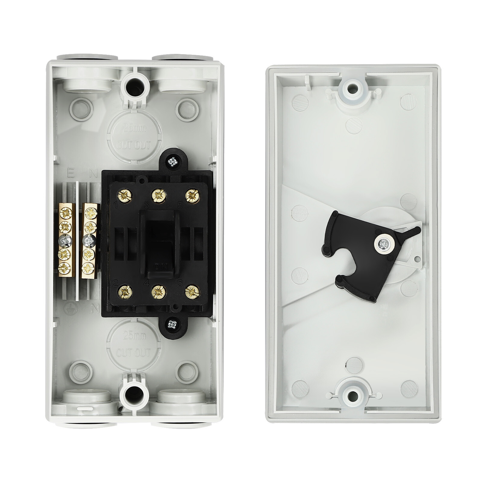 3-pole Waterproof Isolating Switch Three-phase Wall Mounted 63A 440V 3 Way USA