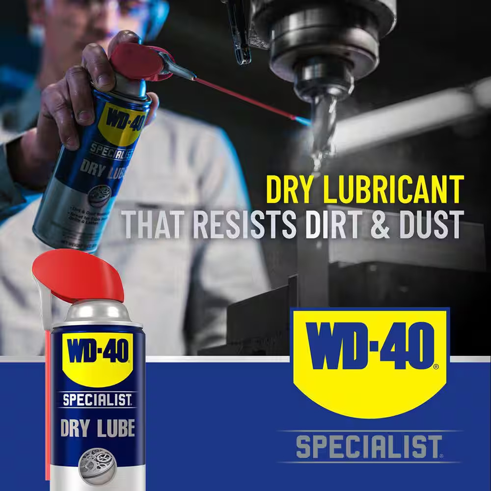 WD-40 Specialist Dirt & Dust Resistant Dry Lube PTFE Spray , 10 OZ