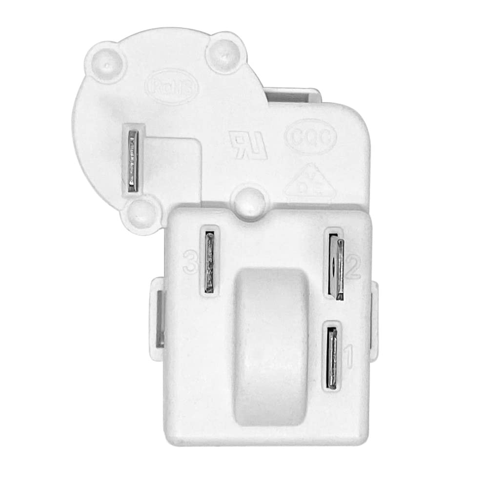2Pin Refrigerator Compressor PTC Starter Relay Over 1.77×1.26×1.07inch, White